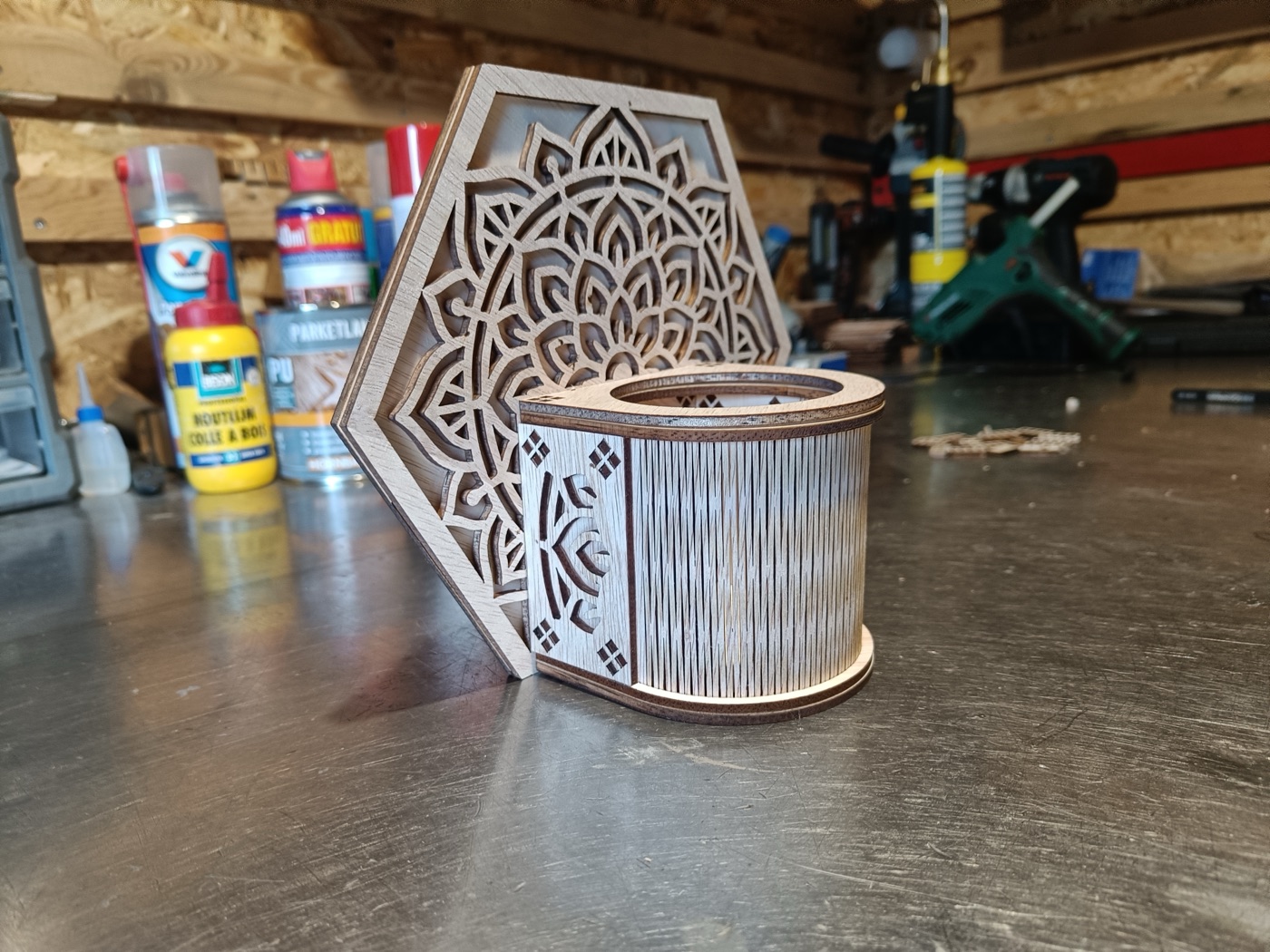 Mandala tea-light holder