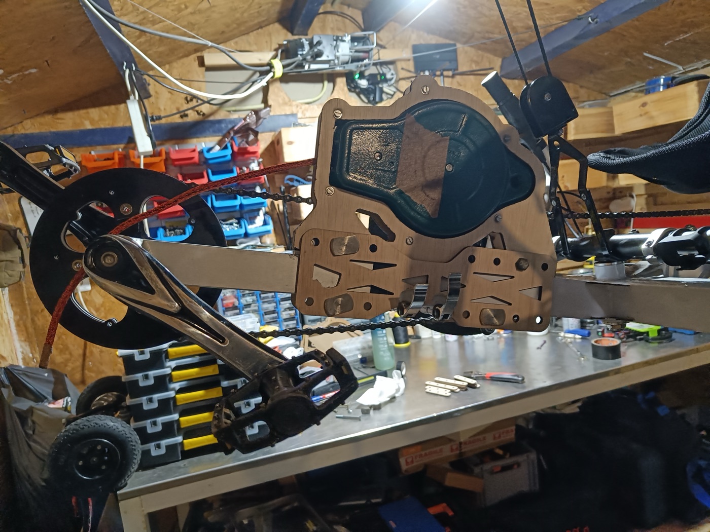 Brake mount fitted to the mountainboard