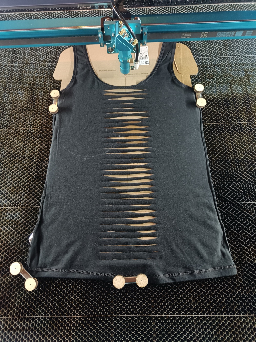 Laser-cut textile